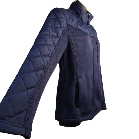 Swiss Tech Jacket Women's Purple Blue Knit ZIP Up Jacket Sz Medium - Picture 5 of 9